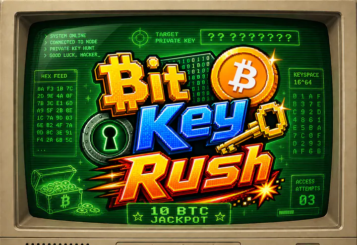 Bit Key Rush — hacker-themed cash-out game