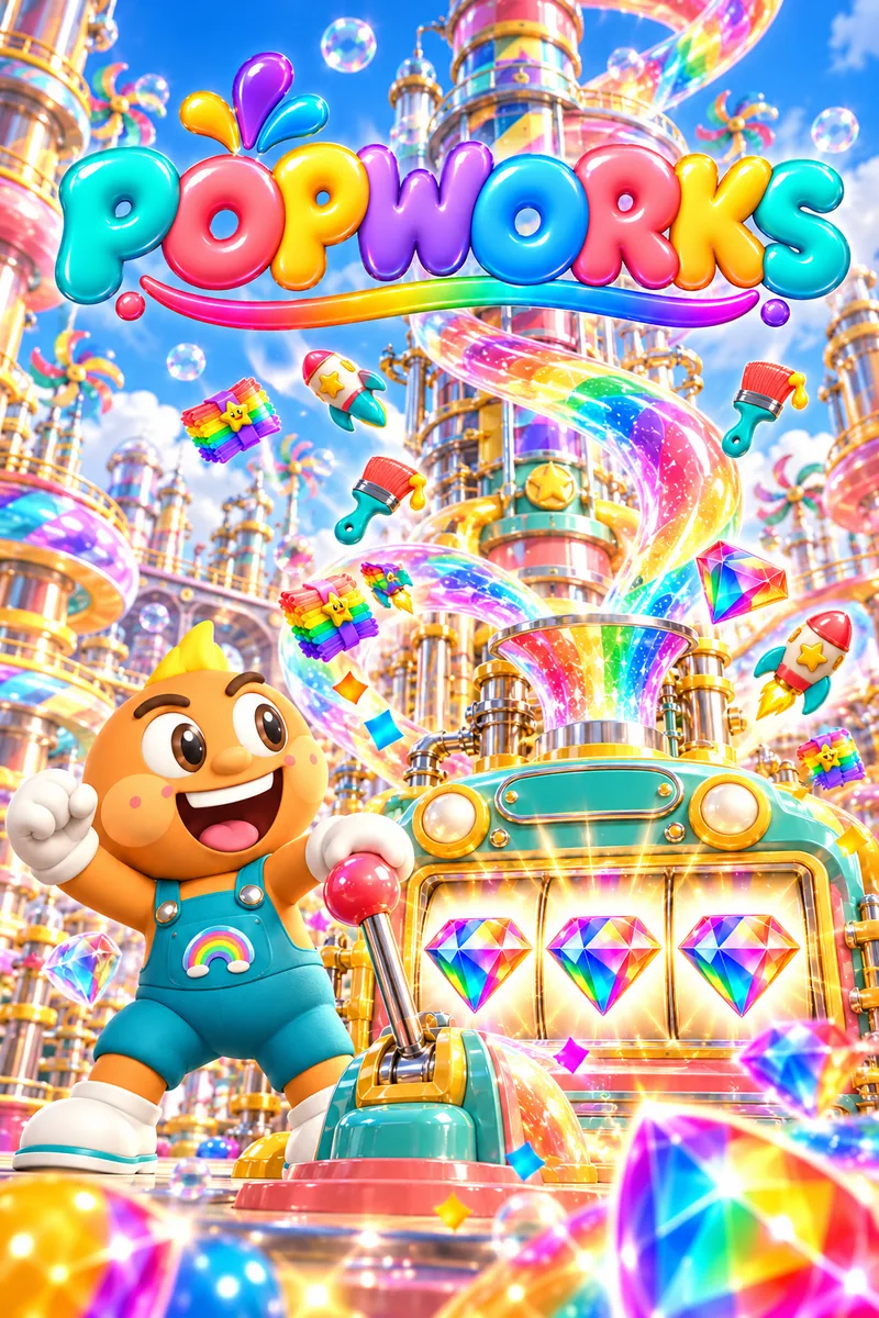 Popworks — the rainbow pipes that feed the Color Rush