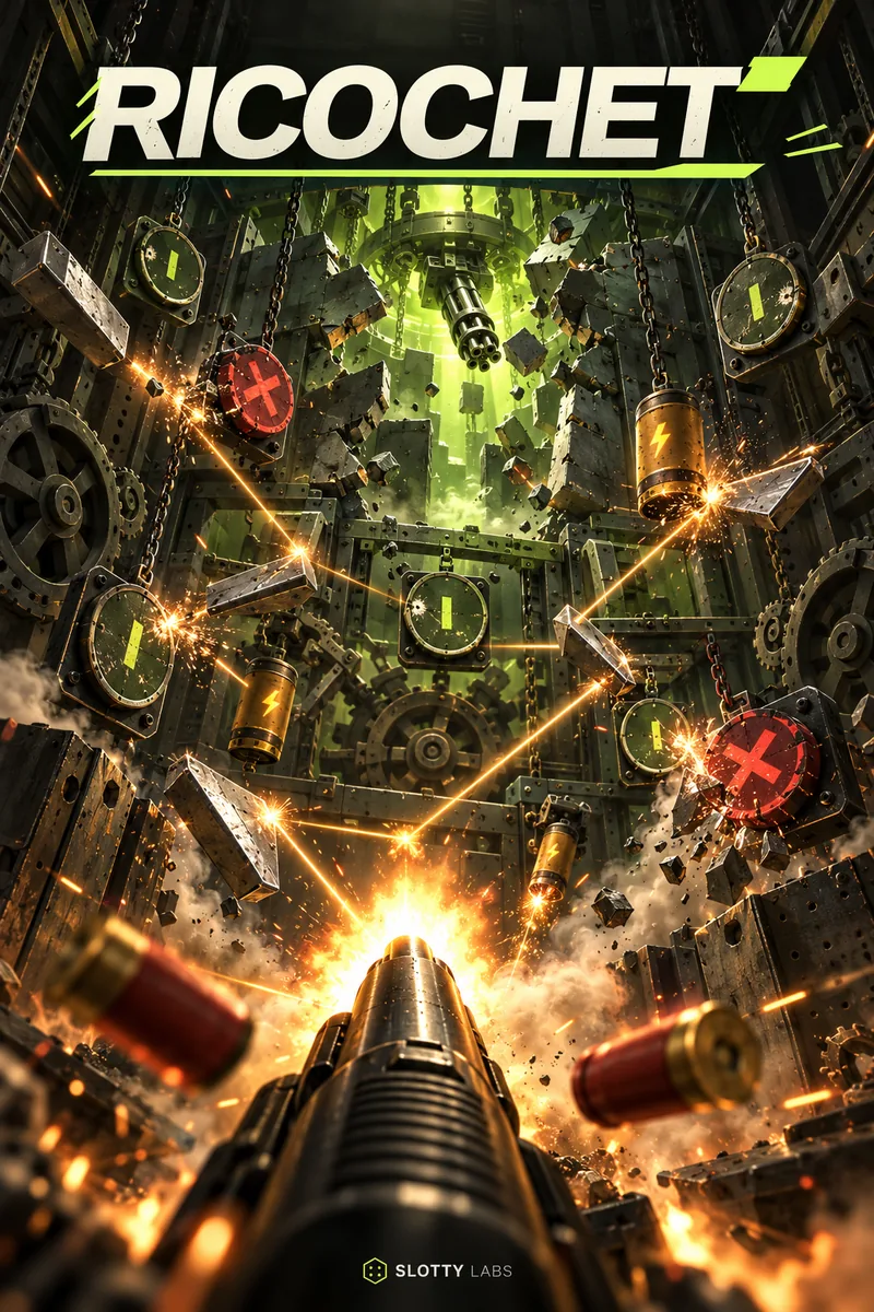 Ricochet — reflectors bounce the pellets around the chamber