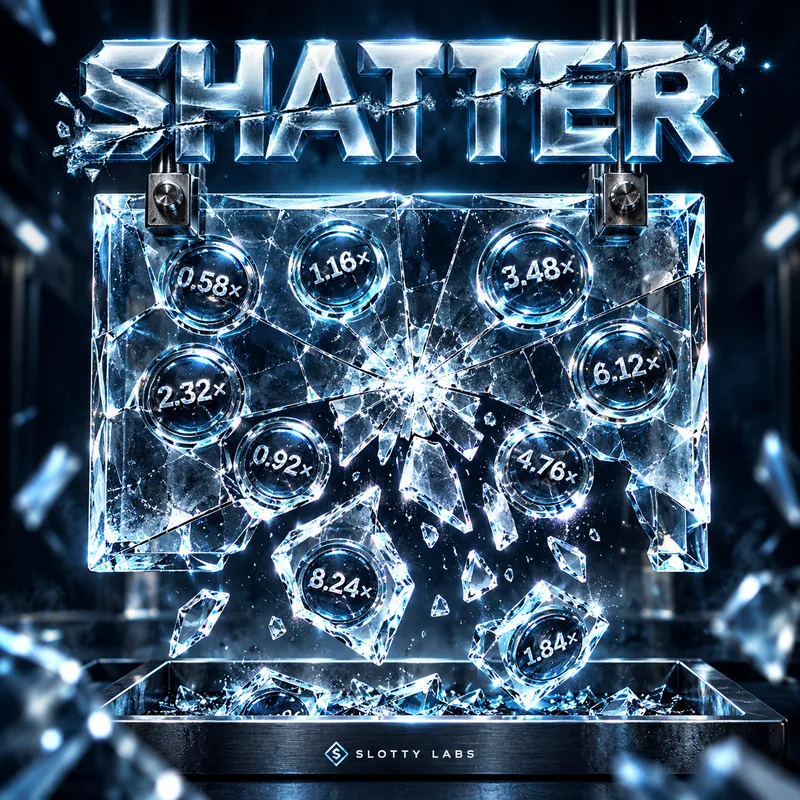 Shatter — the smoked-crystal panel and its multiplier tokens